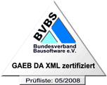 GAEB DA XML Zertifizierung